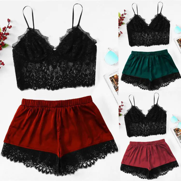 🌙: Lace Sleepwear Set - Women's Sexy Lingerie Outfit for Intimate Nights