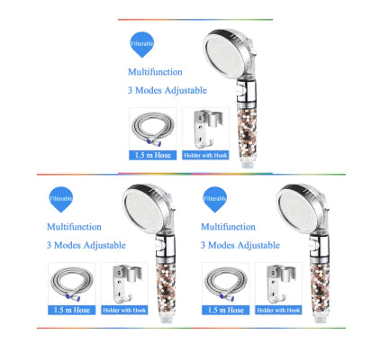 🚿 High-Pressure Negative Ion Shower Head - Wellness Water Technology