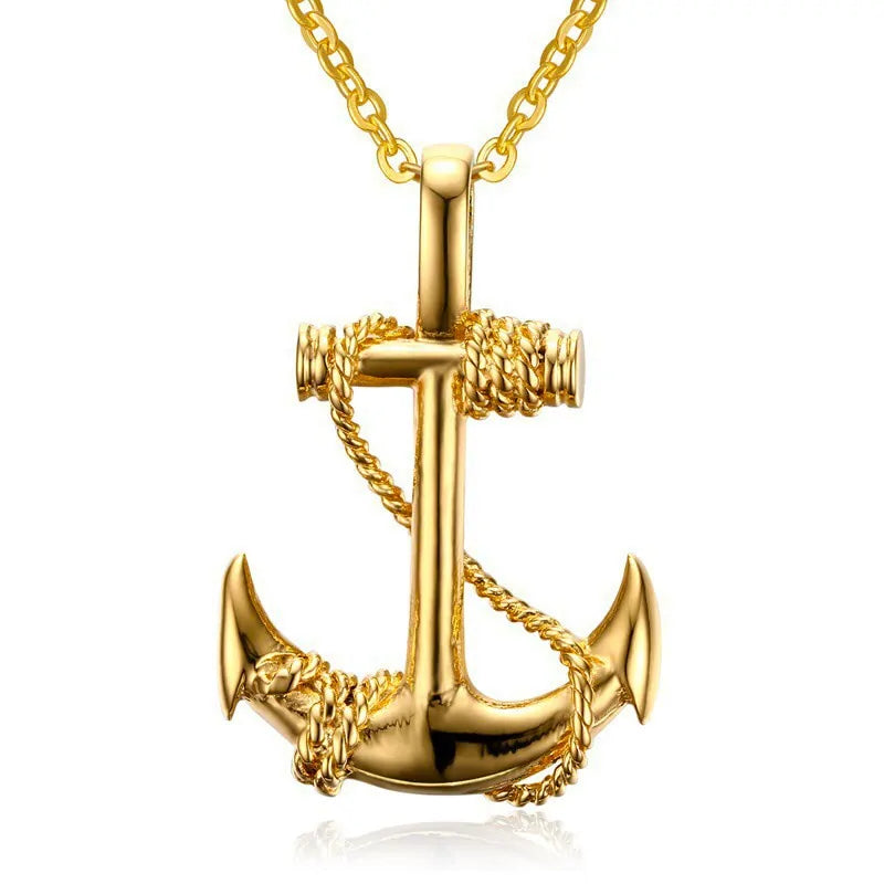 ⚓: Metal Punk Pendant Necklace