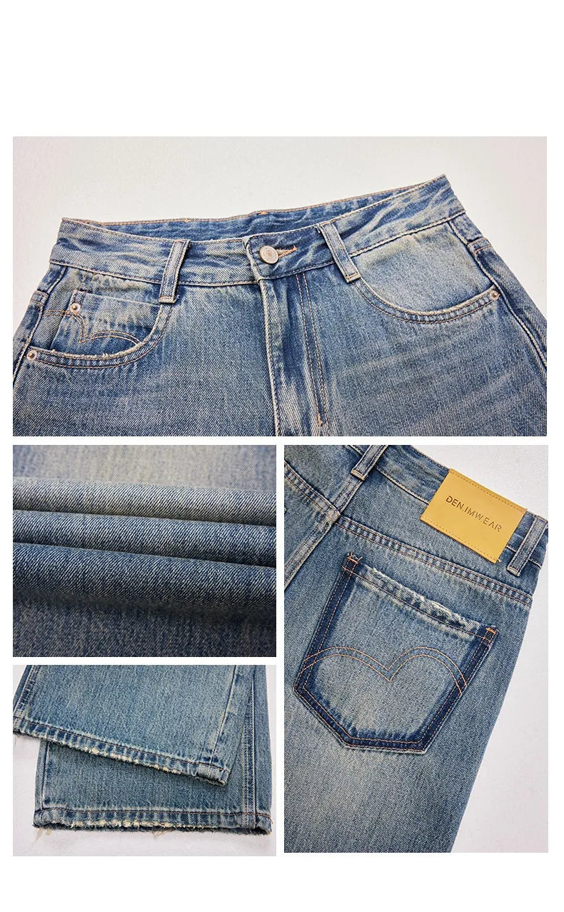 👖: Wide Leg Jeans Women's High Waist Baggy Straight Trousers - Relaxed Vintage Style