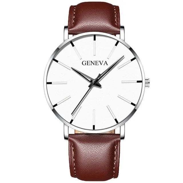 ⌚: Ultra Thin Quartz Watches For Men - Premium Minimalist Timepiece