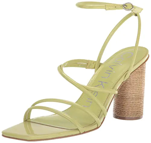 👠: Calvin Klein Sizzle Heeled Sandals - Lime Green Block Heel