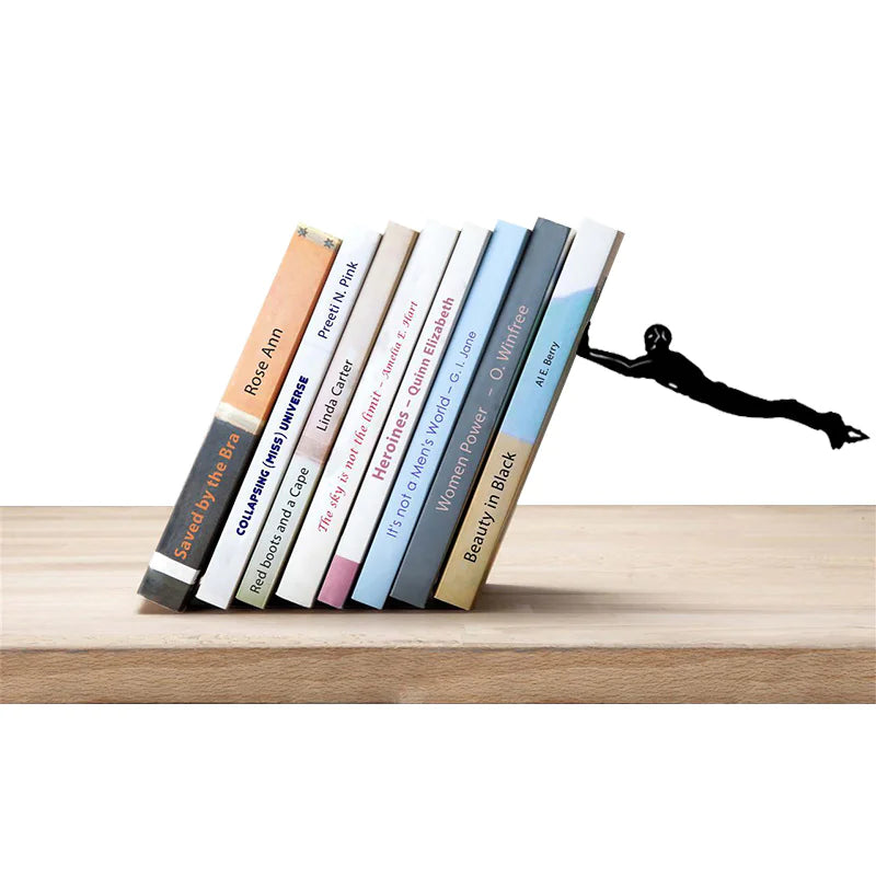 π: Premium Metal Bookstand & Bookend - Superhero Design Book Organizer