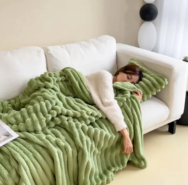 🐰: Soft Wind Rabbit Fur Blanket - Luxurious Double-Sided Plush Comfort