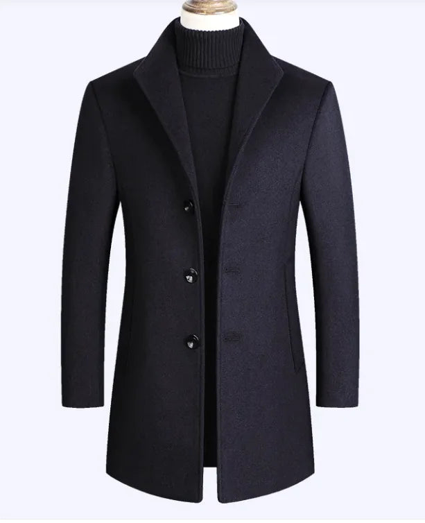 🧥: Premium Wool Overcoat - Classic Men's Winter Outerwear