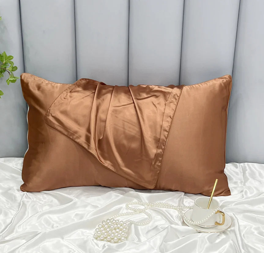 ❄️: Cooling Ice Silk Double-Sided Pillowcase - Temperature Regulating