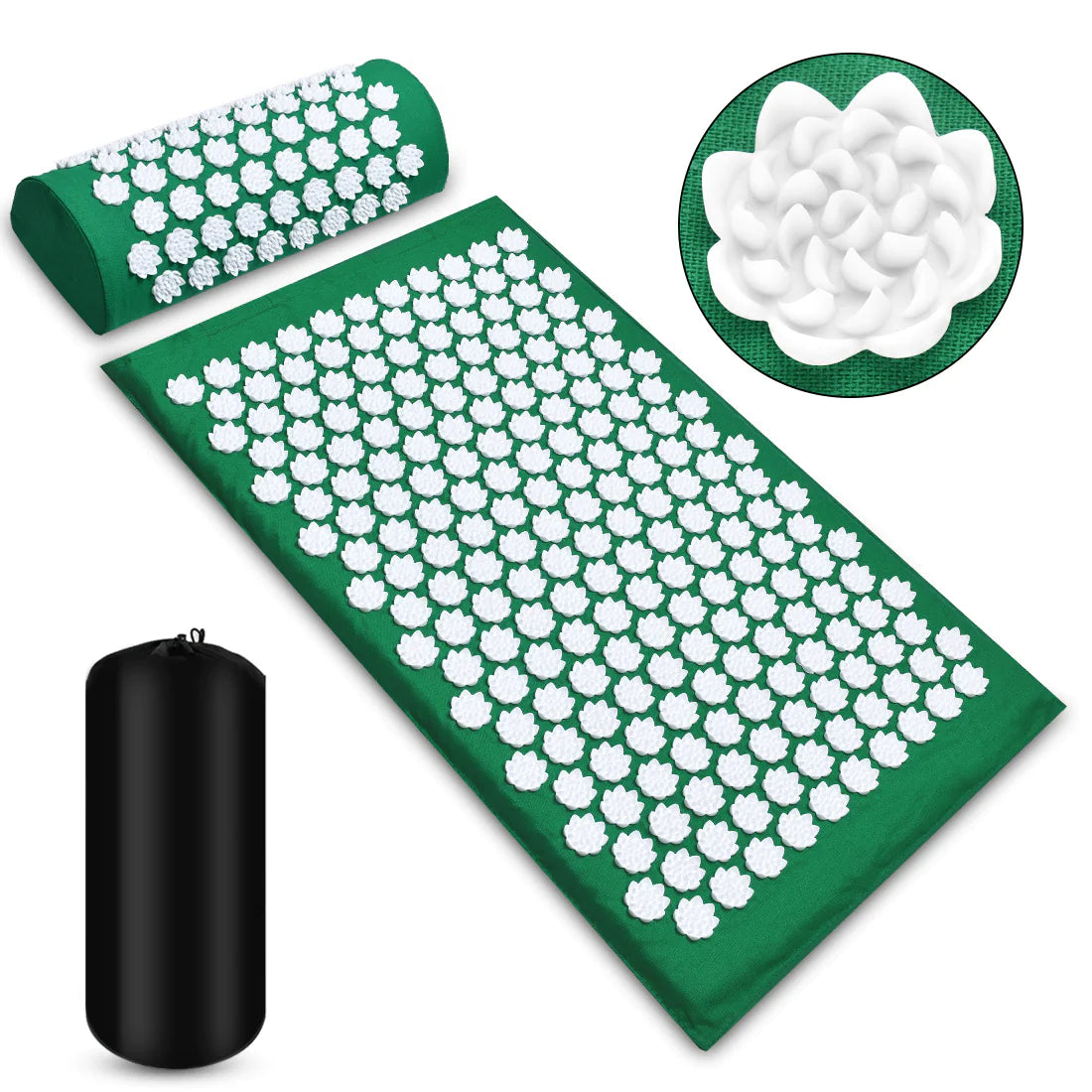 πΈ Acupressure Massage Mat and Pillow Set - Kuznetsov Applicator Therapy
