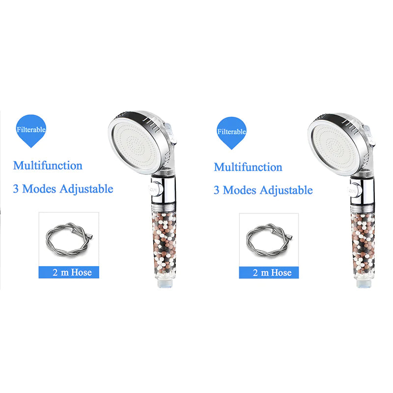 🚿 High-Pressure Negative Ion Shower Head - Wellness Water Technology
