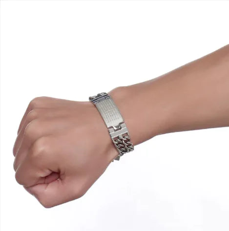 ✝️: Men's Cross Scripture Bracelet