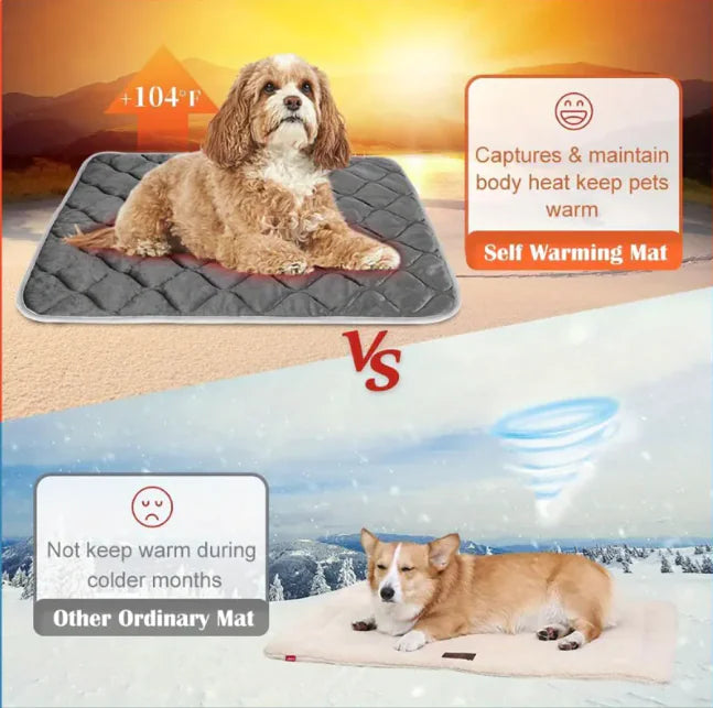 🔥: Self-Heating Thermal Pet Mat - Energy-Free Warmth Technology
