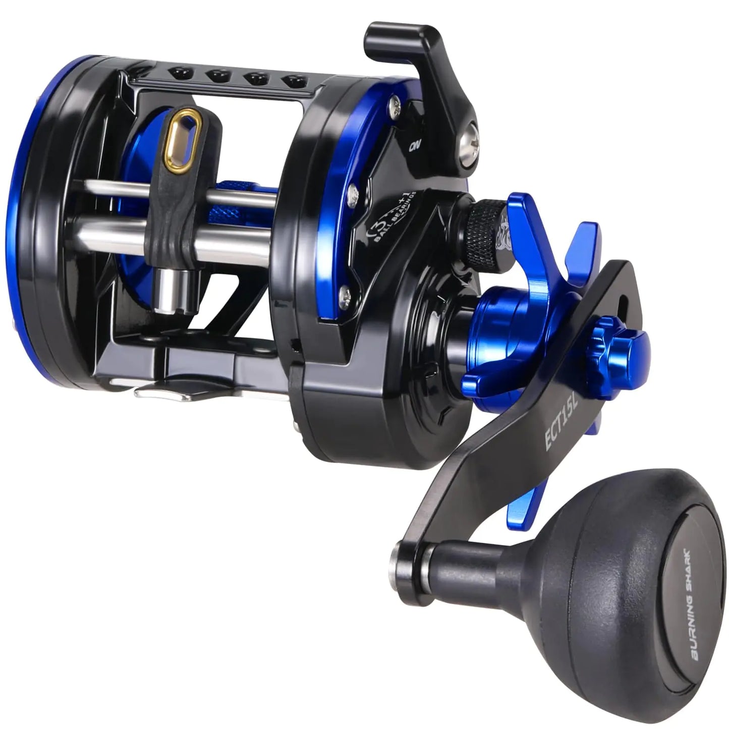 π£ Burning Shark Round Baitcasting Reel - Saltwater Inshore Surf Trolling Reel ECT15L