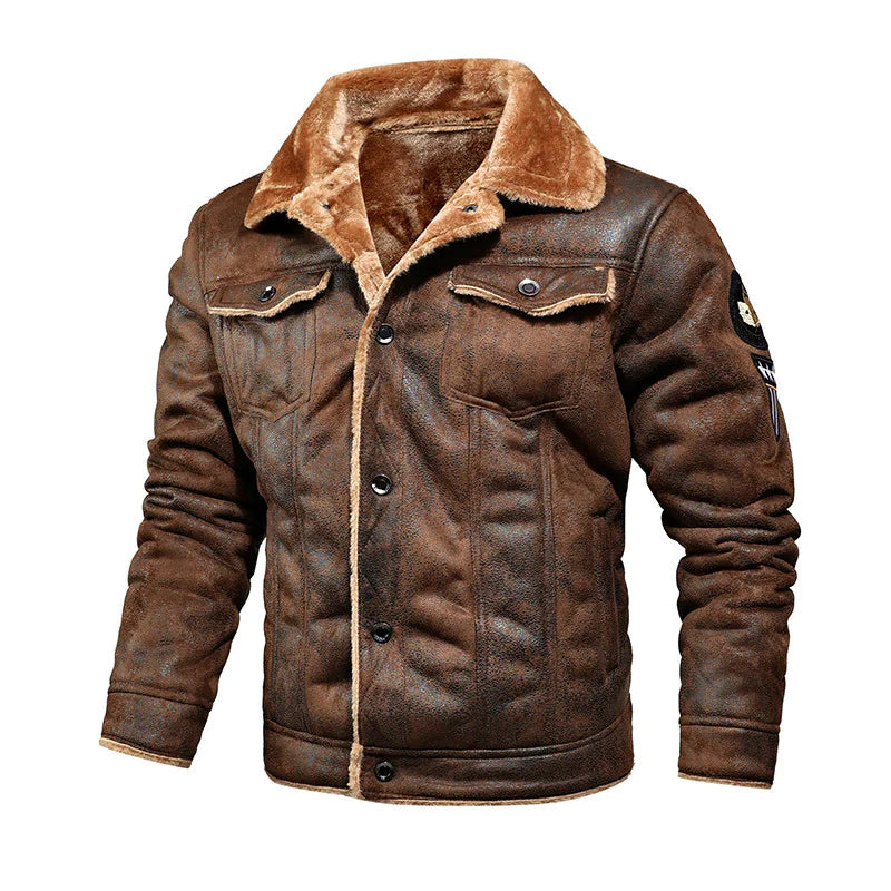 🧥: Single-Breasted Lapel Coat with Faux Fur Trim - Luxury Winter Style