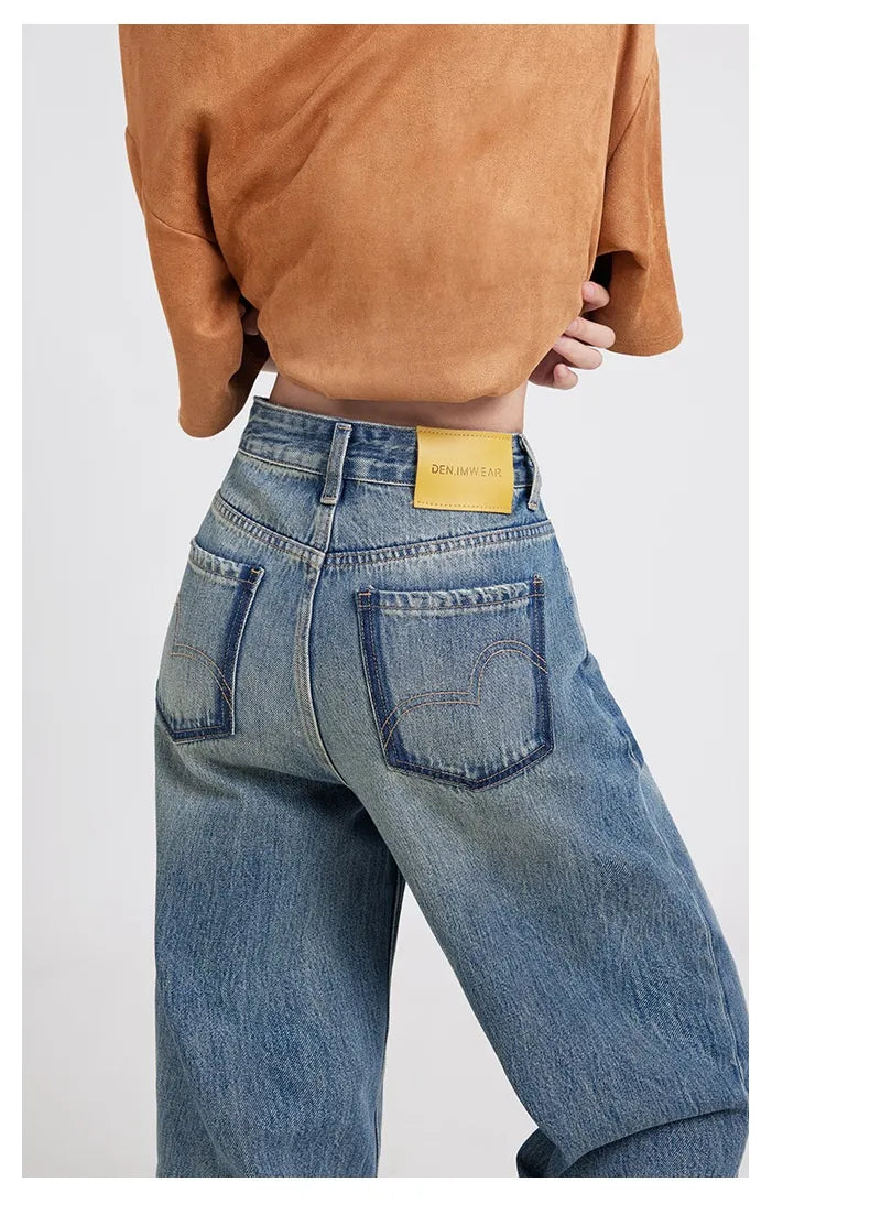 👖: Wide Leg Jeans Women's High Waist Baggy Straight Trousers - Relaxed Vintage Style