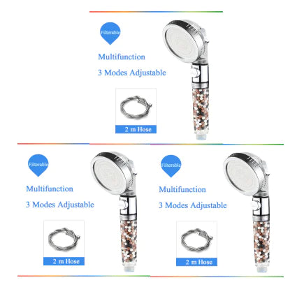 🚿 High-Pressure Negative Ion Shower Head - Wellness Water Technology