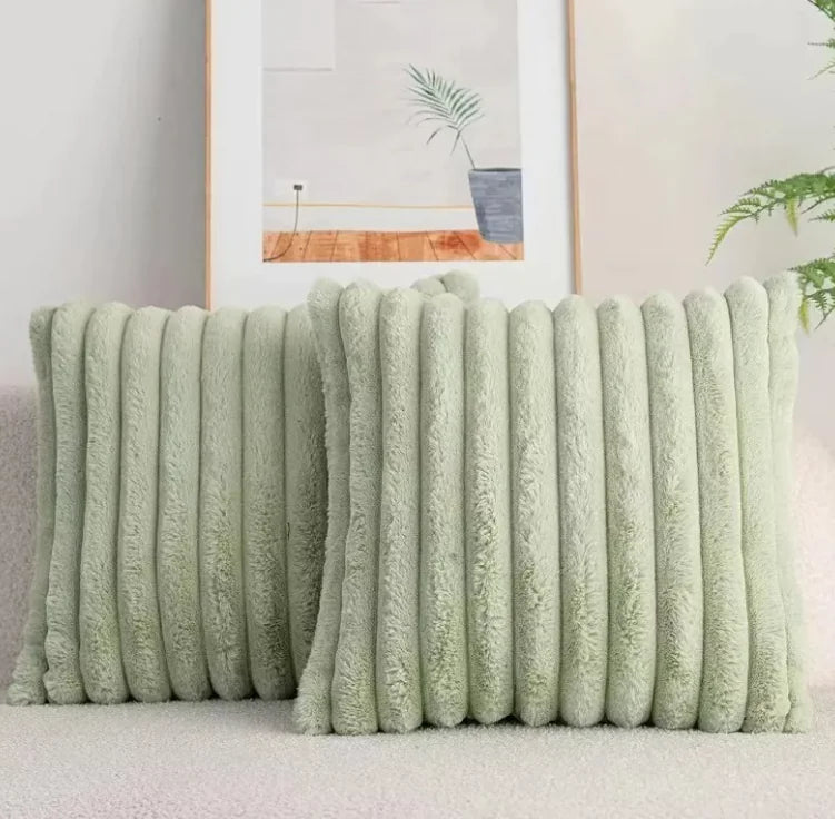 🐰: Faux Rabbit Fur Pillowcase - Ultra-Soft Luxury Plush Pillow Cover