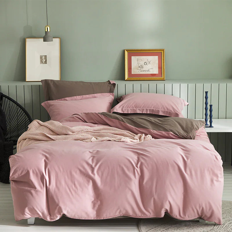 🛏️: Brushed Cotton 4-Piece Fleece Set - Premium Soft Bedding Collection