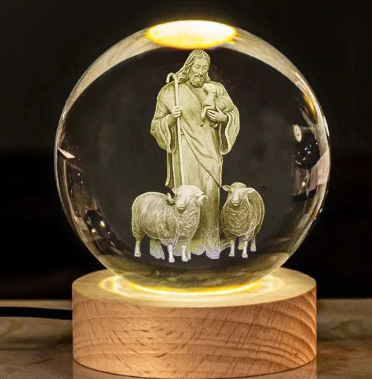 ⛪: Crystal Church Desk Ornament - Glowing Cross Spiritual Decor