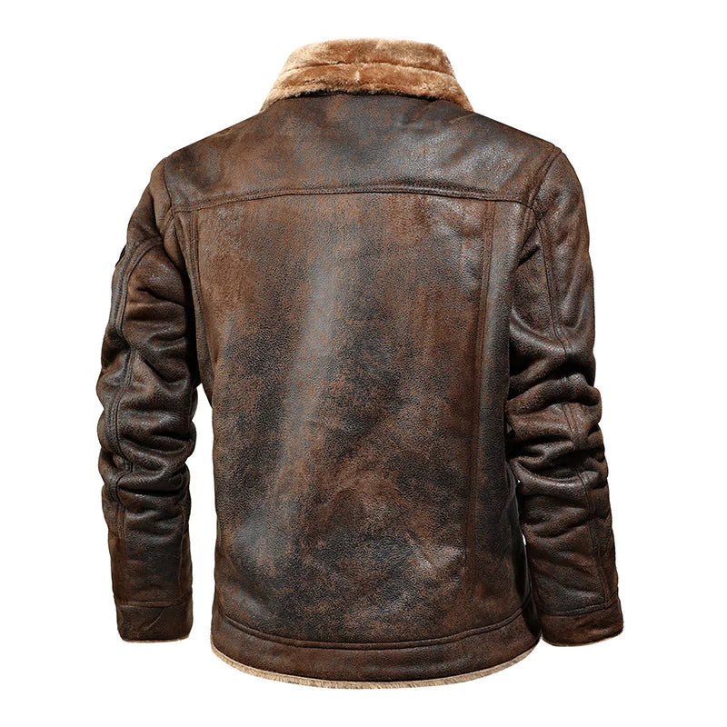 🧥: Single-Breasted Lapel Coat with Faux Fur Trim - Luxury Winter Style