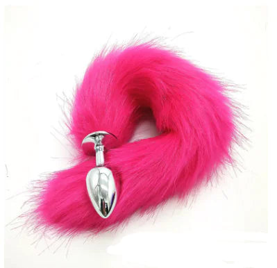 π¦ Multicolor Faux Fox Tail Intimate Accessory - Premium Metal Design