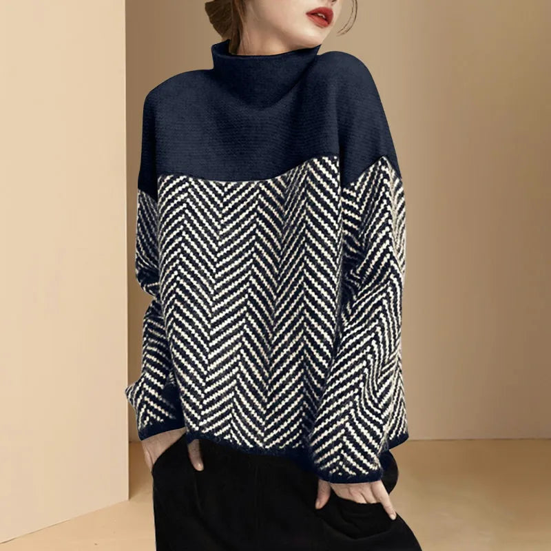 🧶: Women's Wool Turtleneck Sweater - Cozy Fashion Essential