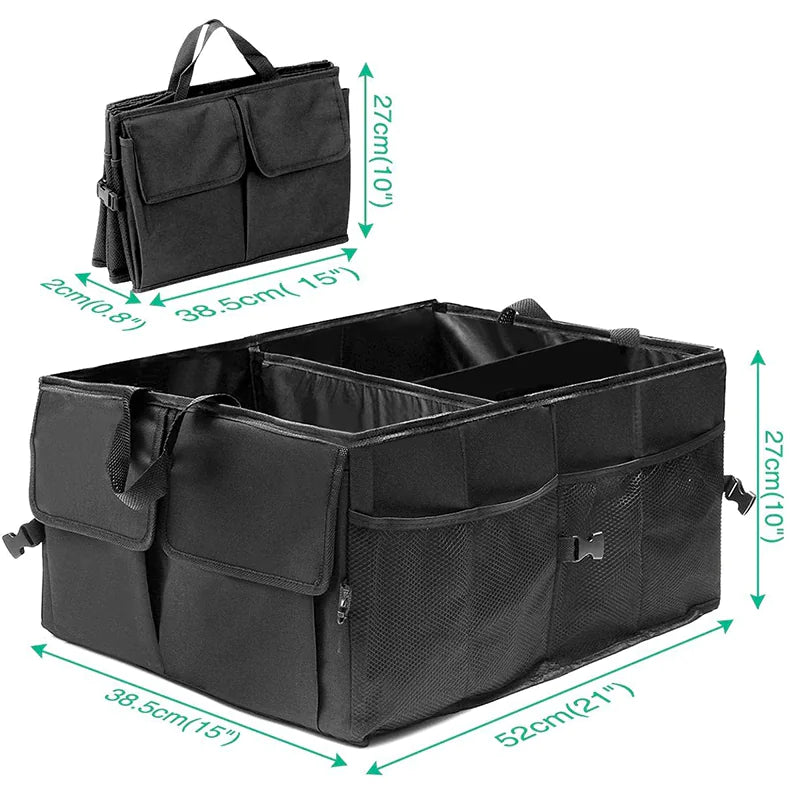 π 40L Trunk Cargo Organizer - Collapsible Car Storage Bin for SUV Truck