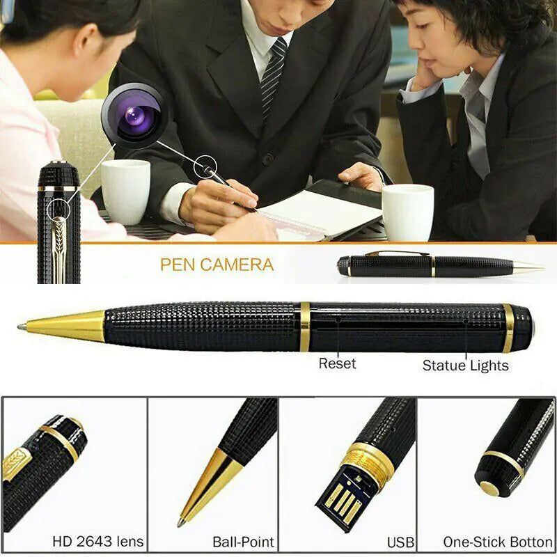 🖊️: 1080P HD Hidden Pen Camera - Mini Spy Video Recorder with USB