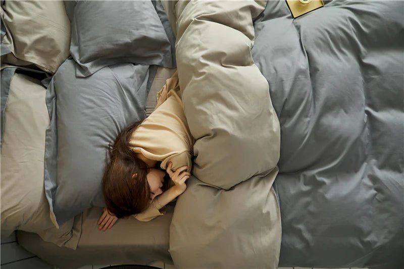 🛏️: Brushed Cotton 4-Piece Fleece Set - Premium Soft Bedding Collection
