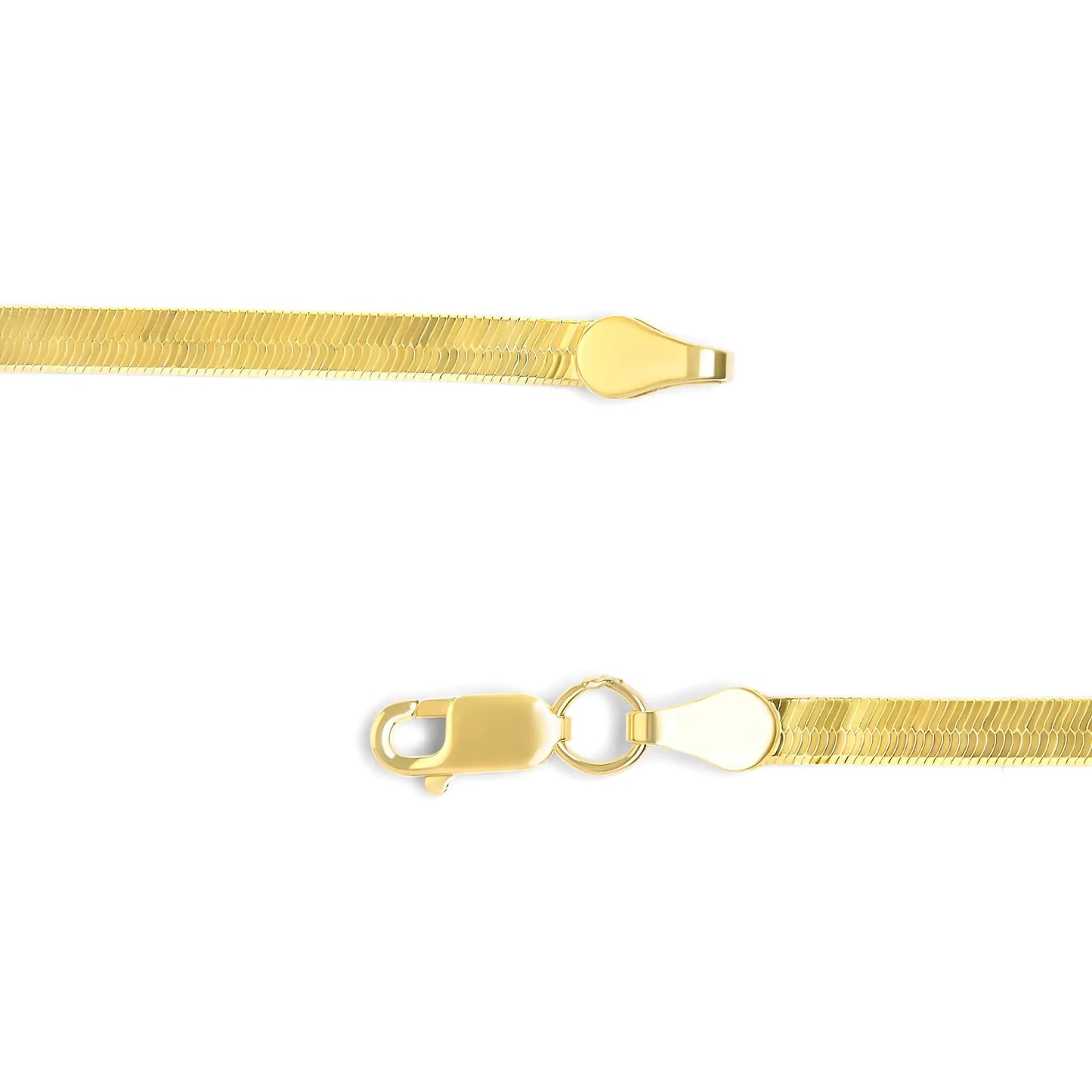 🏆: Unisex Solid 14K Gold 2.8mm Imperial Herringbone Chain