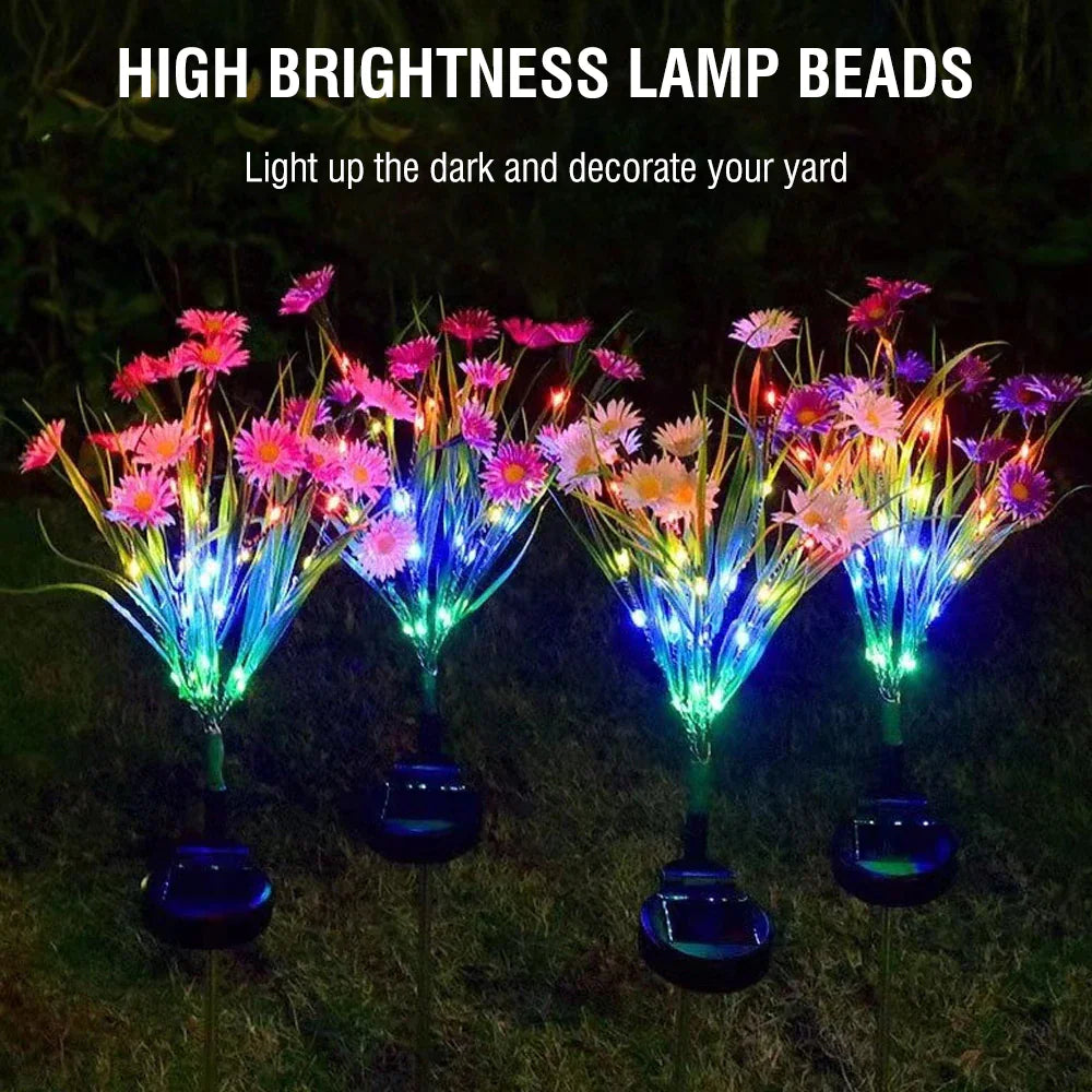 ๐ธ Solar Garden Lights LED Flower Stake - Waterproof Outdoor Patio Decor
