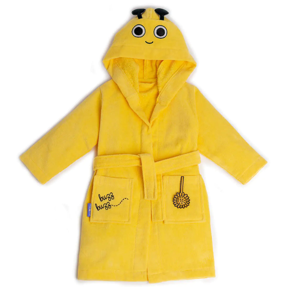 π: Milk&Moo Buzzy Bee Velvet Hooded Bathrobe - Luxurious Kids Robe