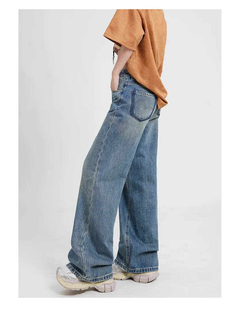 👖: Wide Leg Jeans Women's High Waist Baggy Straight Trousers - Relaxed Vintage Style