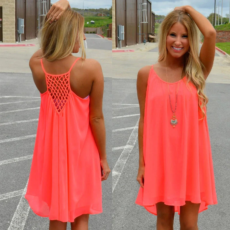 👗: Beach Chiffon Dress - Lightweight Summer Resort Wear
