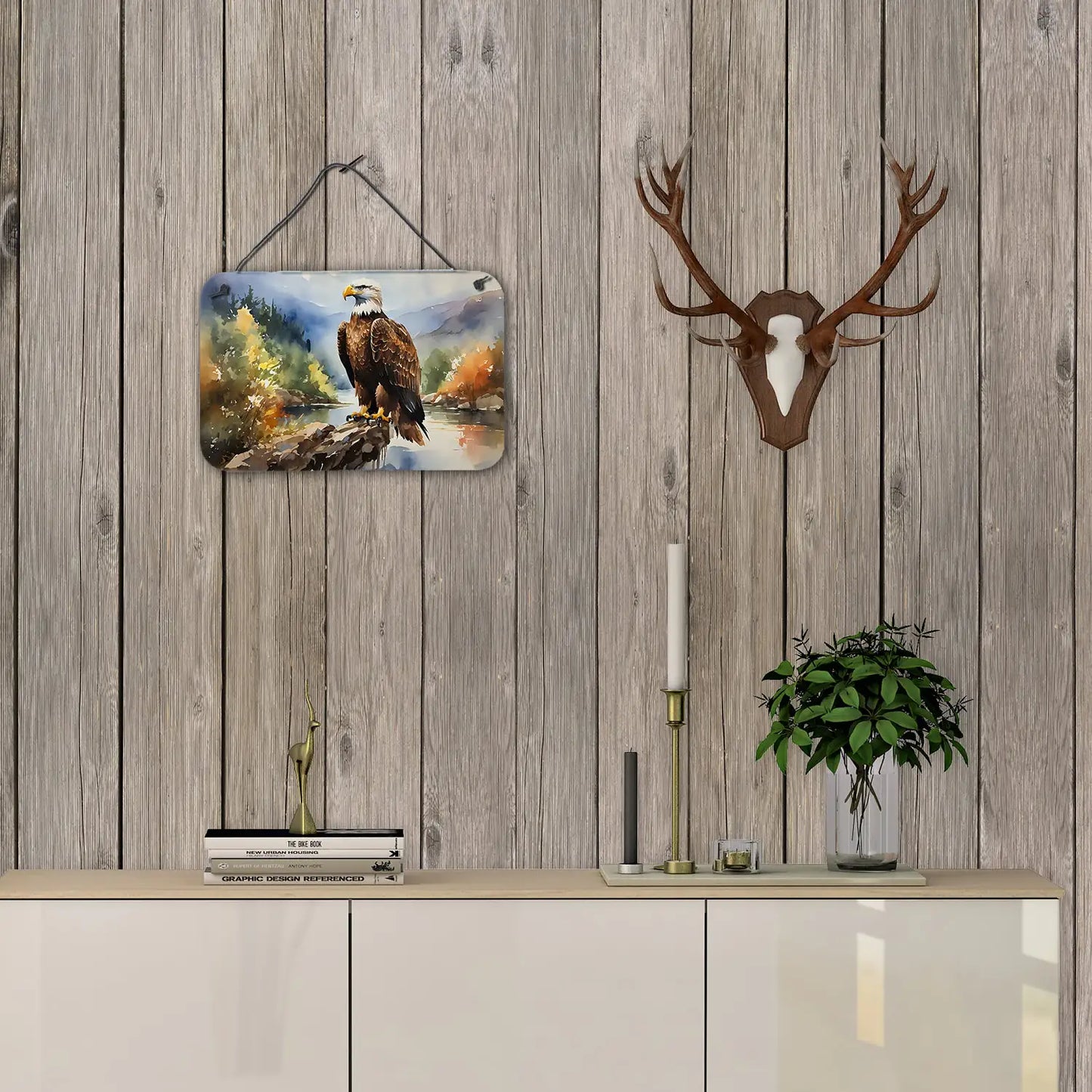 🦅 Eagle Wall or Door Hanging Prints - Patriotic Aluminum Art Decor