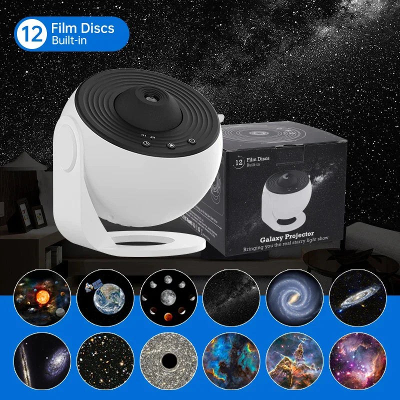 π Galaxy Star Projector - Nebula Night Light with Remote Control & Timer