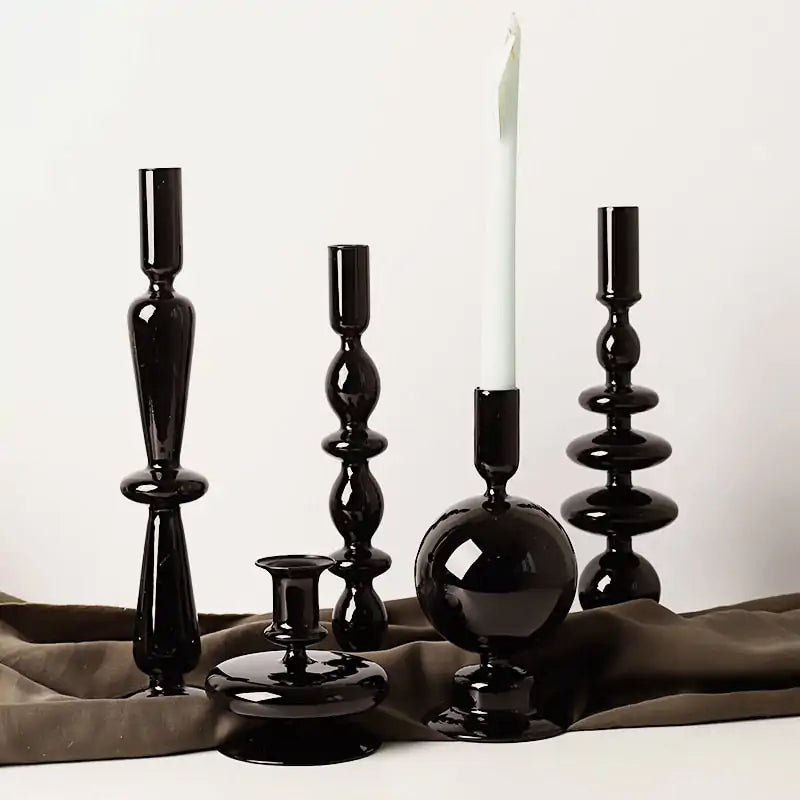 🕯️: Rue Glass Candlestick - Elegant Premium Candle Holder