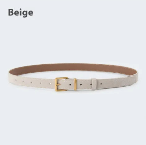 👜: Women's Suede Leather Belt - Premium Cowhide with Pin Buckle