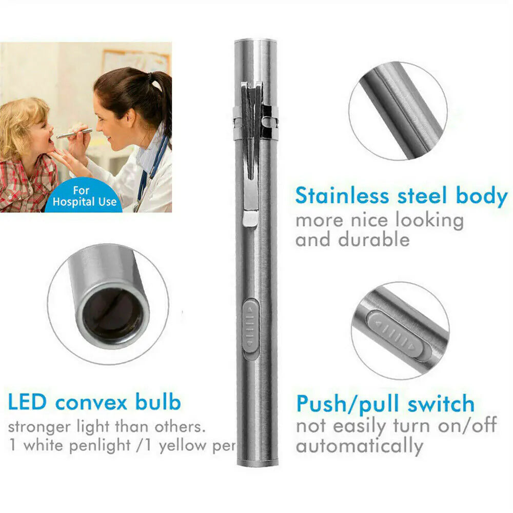 π¦ 5" LED USB Rechargeable Mini Tactical Flashlight - Stainless Steel Pen Light