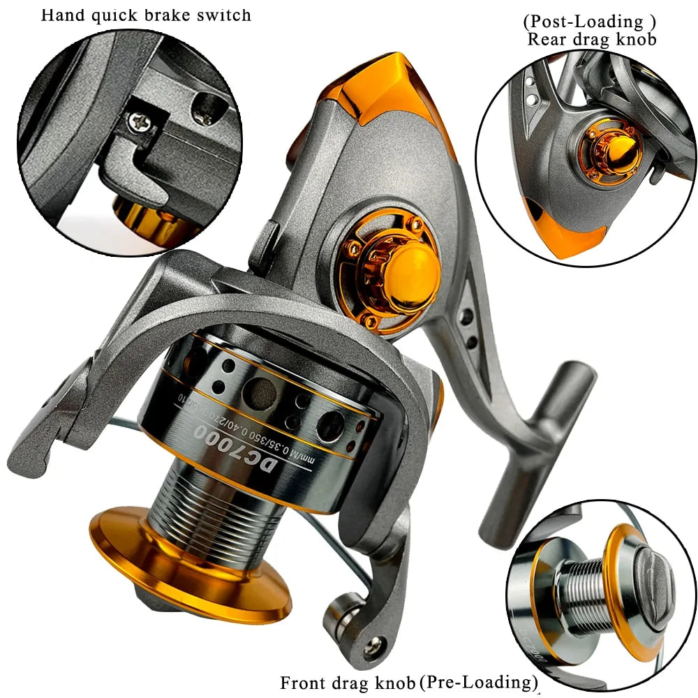 🎣 Fishing Reel Spinning 1000-7000 Series - Multi-Size Spinning Reels