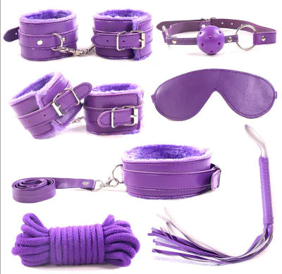 π 7-Piece Plush Intimate Play Set - Luxury Bondage Collection