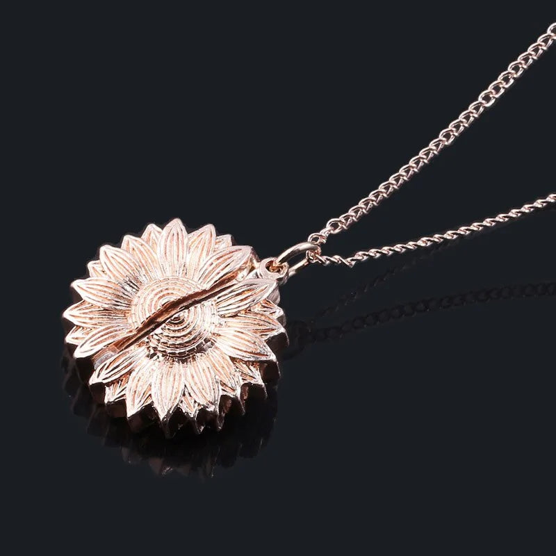 🌻: Sunflower Necklace with Hidden Message