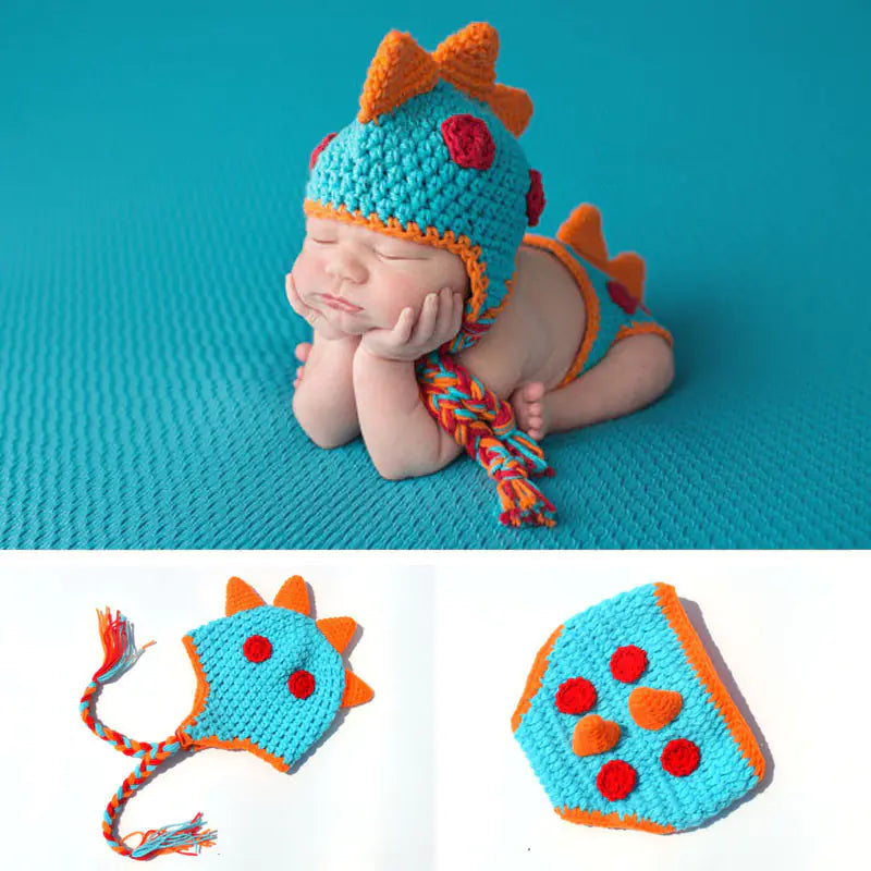 Dinosaur Photography Hat Set for Babies (Knitted) (Copy)