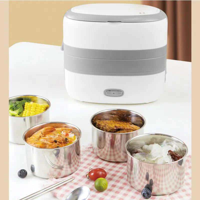 🍱: Multifunctional Electric Heated Lunch Box with Utensils