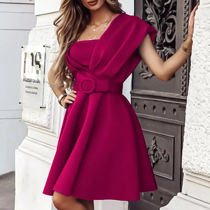 👗: Colorful Commuter Tube Top Dress - Professional Summer Dress