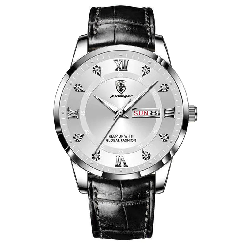 ⌚: Men's Luxury Leather Sports Watch - Premium Waterproof Timepiece