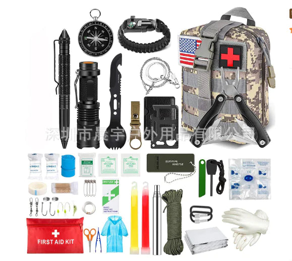 π―: 216-Piece Professional Survival Kit - Complete Emergency Gear with MOLLE Tactical Pouch