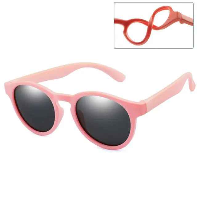👶: Kids Round Polarized Sunglasses - Stylish UV Protection for Children