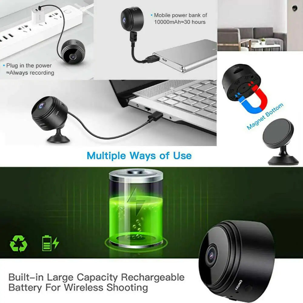 πΉ Mini Wireless Hidden Camera - WiFi IP Home Security DVR with Night Vision 1080P