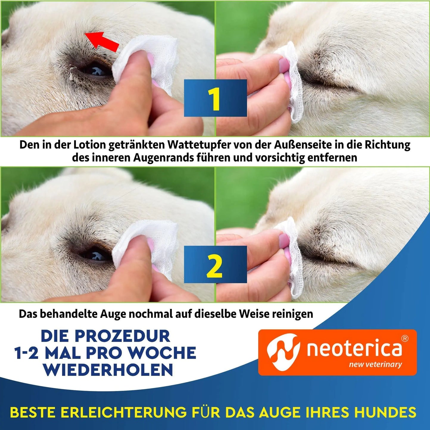 👁️: Cat Dog Eye Wash Drops - Tear Stain Remover & Eye Infection Treatment