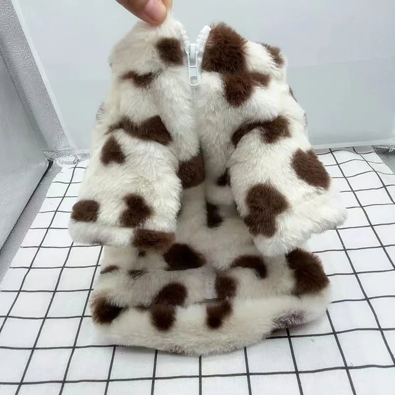 🧥: Plush Warm Dog Coat - Cozy Winter Jacket for Small Breeds