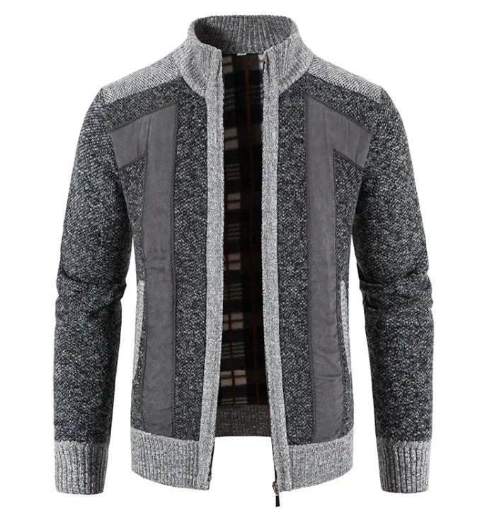 🧥: Men's Stand Collar Plush Sweater - Casual Comfort Winter Pullover